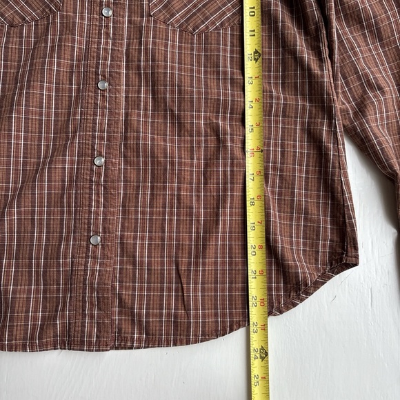 Vintage 90s Cruel Girl Punk Western Plaid Grunge Button Down Brown Long Sleeve S - Picture 5 of 9
